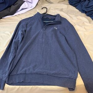 Travis Mathew Navy Zip-Up Sweater